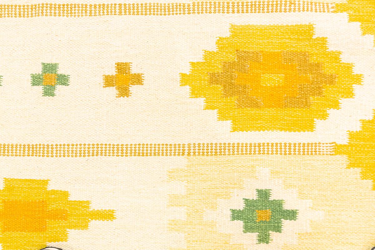 20th Century Scandinavian Wool Rug Cross Motif Design For Sale