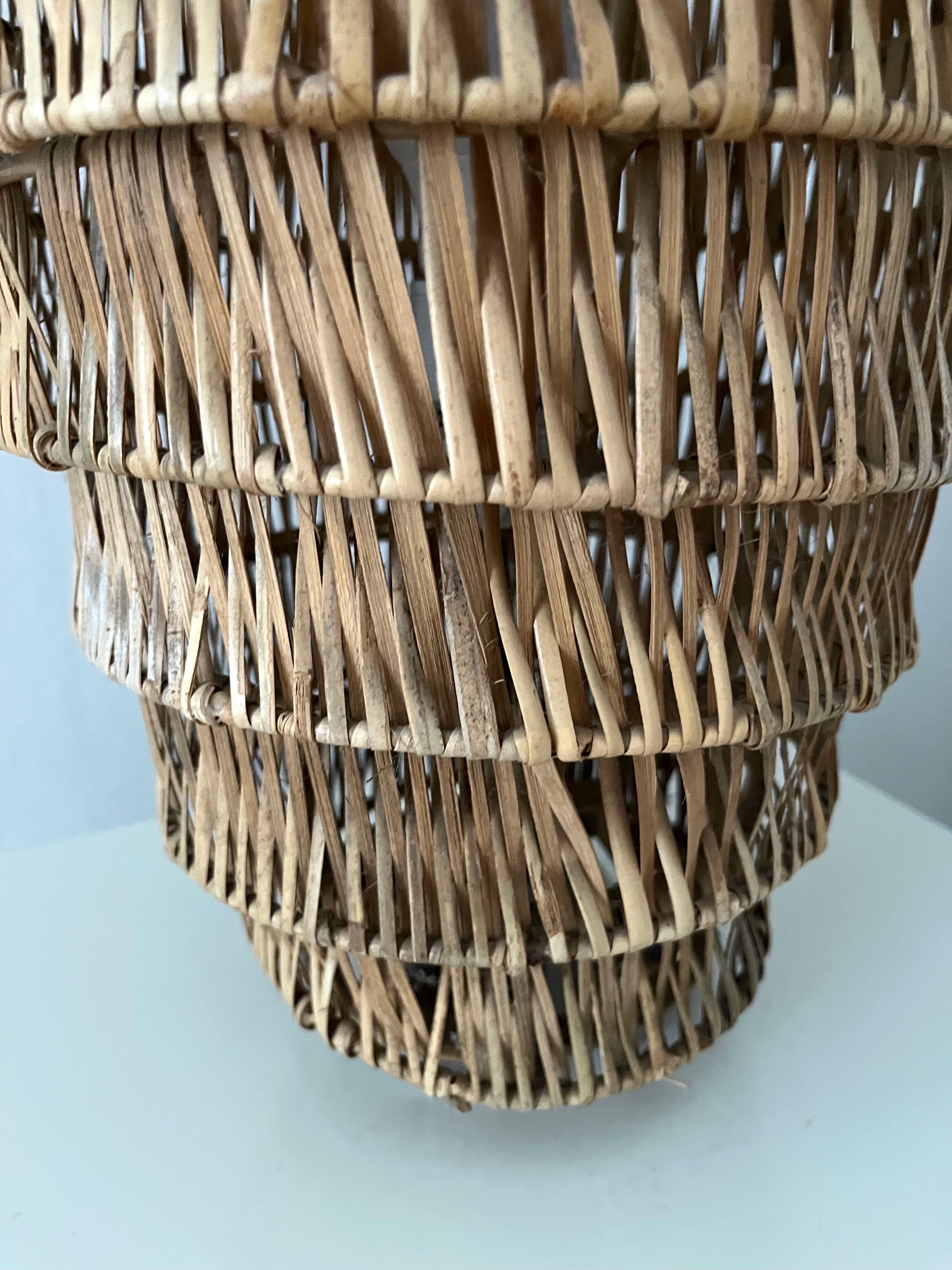Scandinavian Woven Floor /Tall Table Lamp In Good Condition For Sale In Frederiksberg C, DK