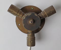 Scandinavian Copper Aurora Wall Lights with Peacock motive, Denmark 1950s