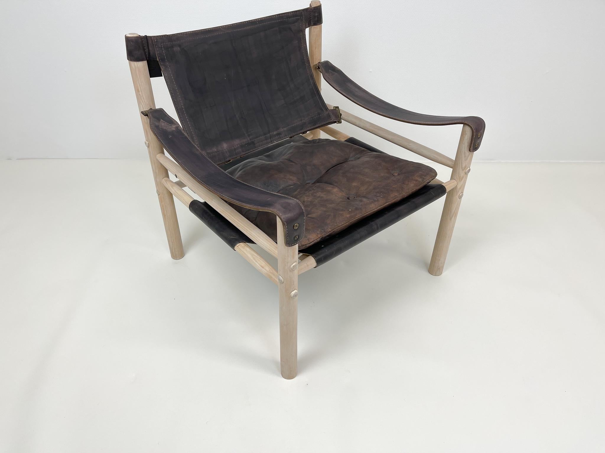 Swedish Scandinavien Modern Arne Norell Easy Chair Model Sirocco 1960s
