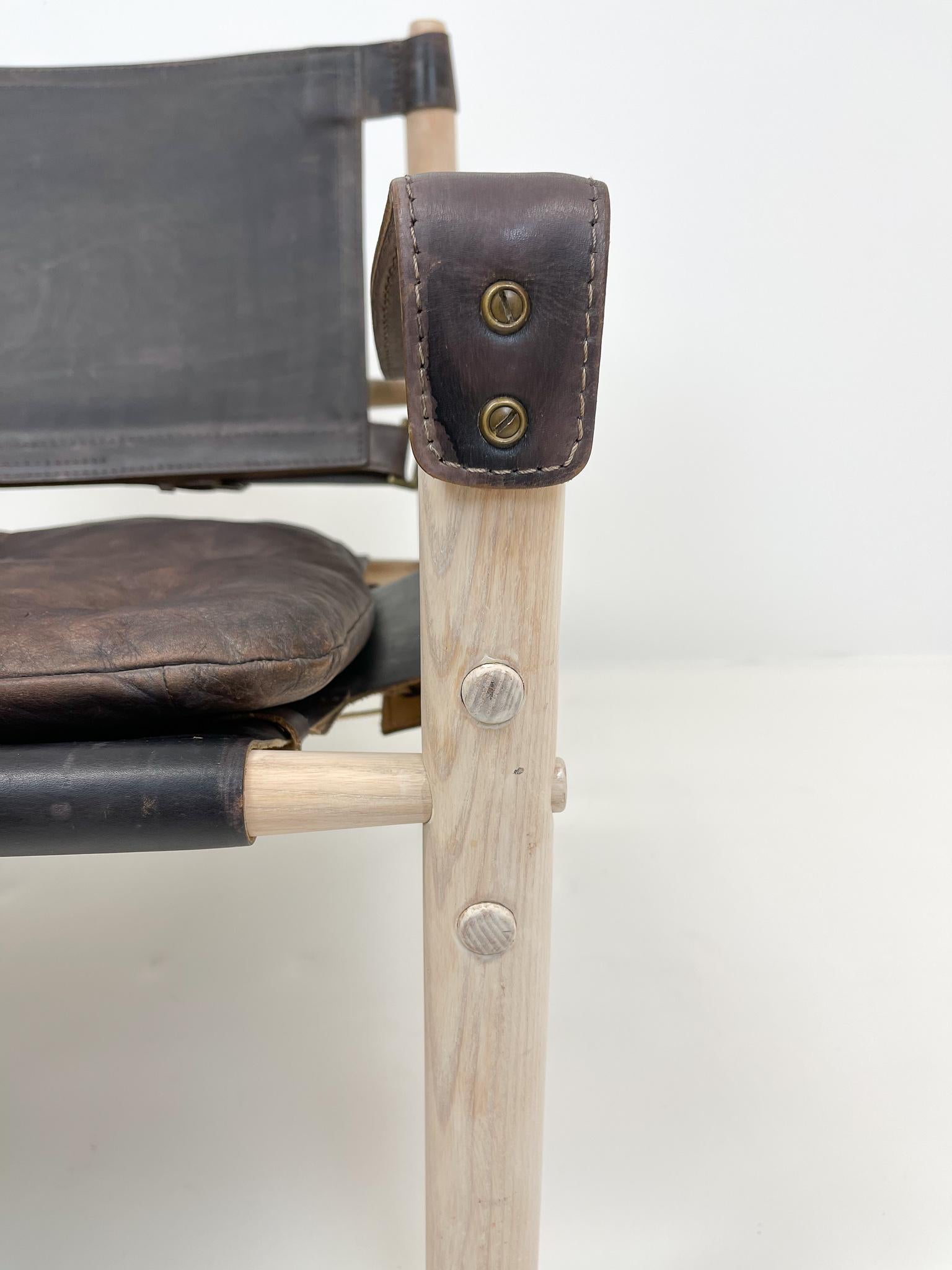 Leather Scandinavien Modern Arne Norell Easy Chair Model Sirocco 1960s