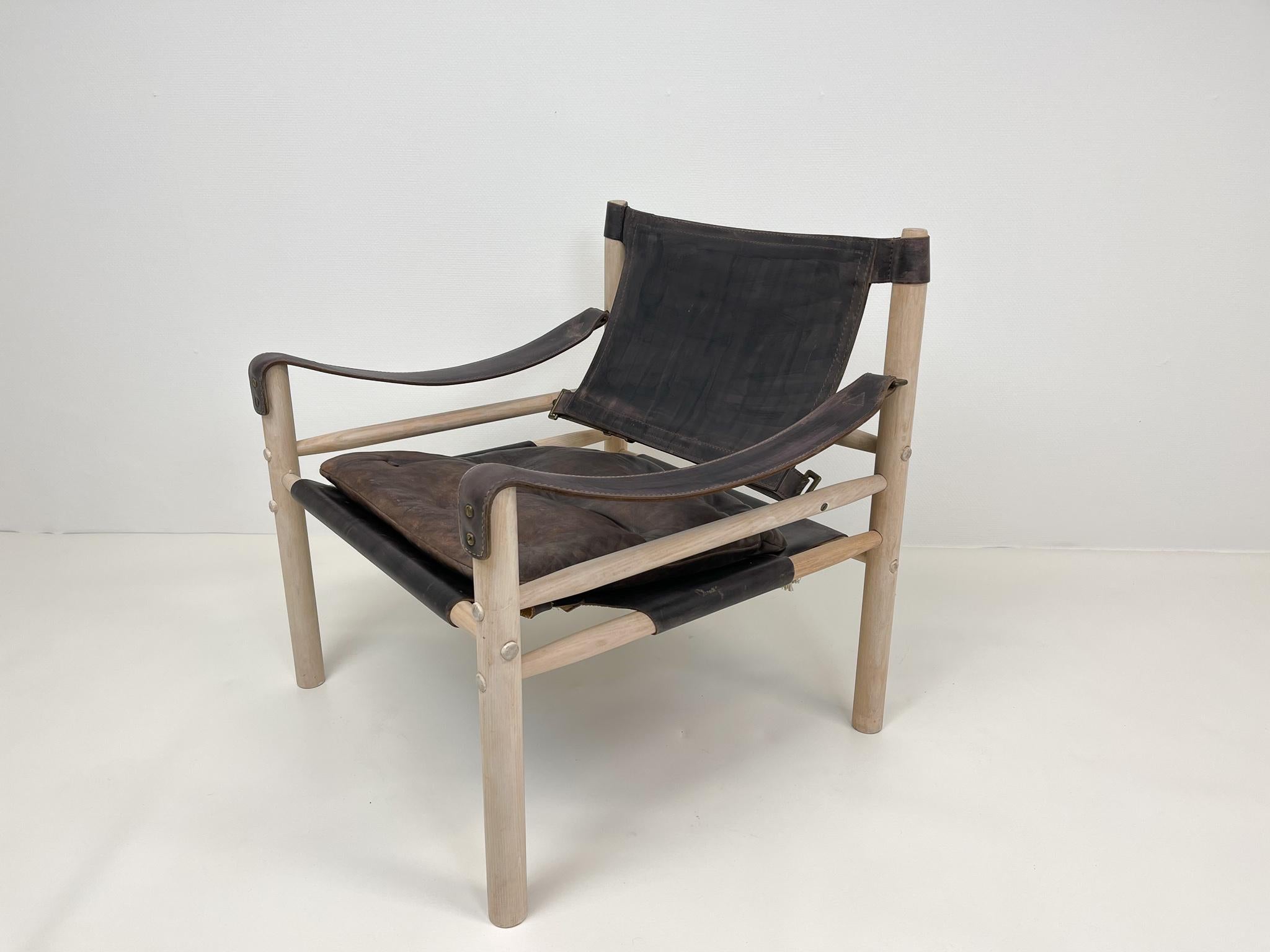 Scandinavien Modern Arne Norell Easy Chair Model Sirocco 1960s 2