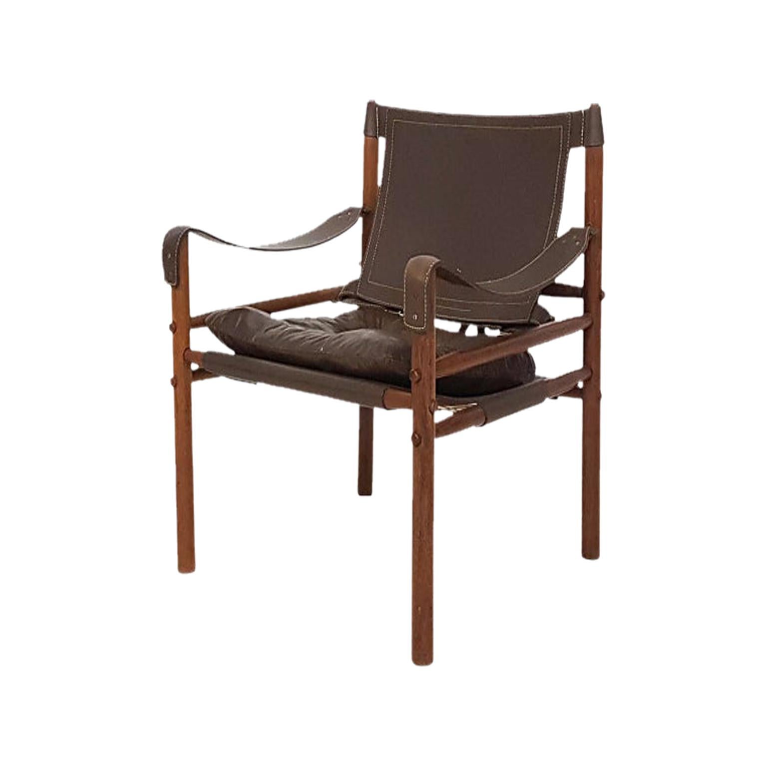 Scanform Edition Arne Norell "Sirocco" Leather Safari Lounge Chair, Colombia