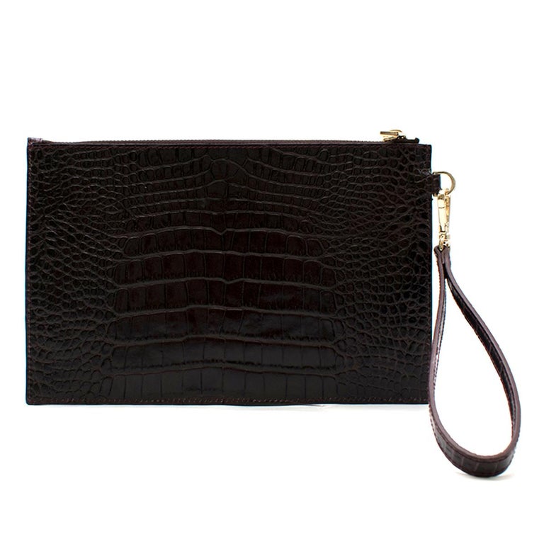 Scanlan Theodore Purple Croc Embossed Envelope Bag For Sale at 1stDibs scanlan theodore bag