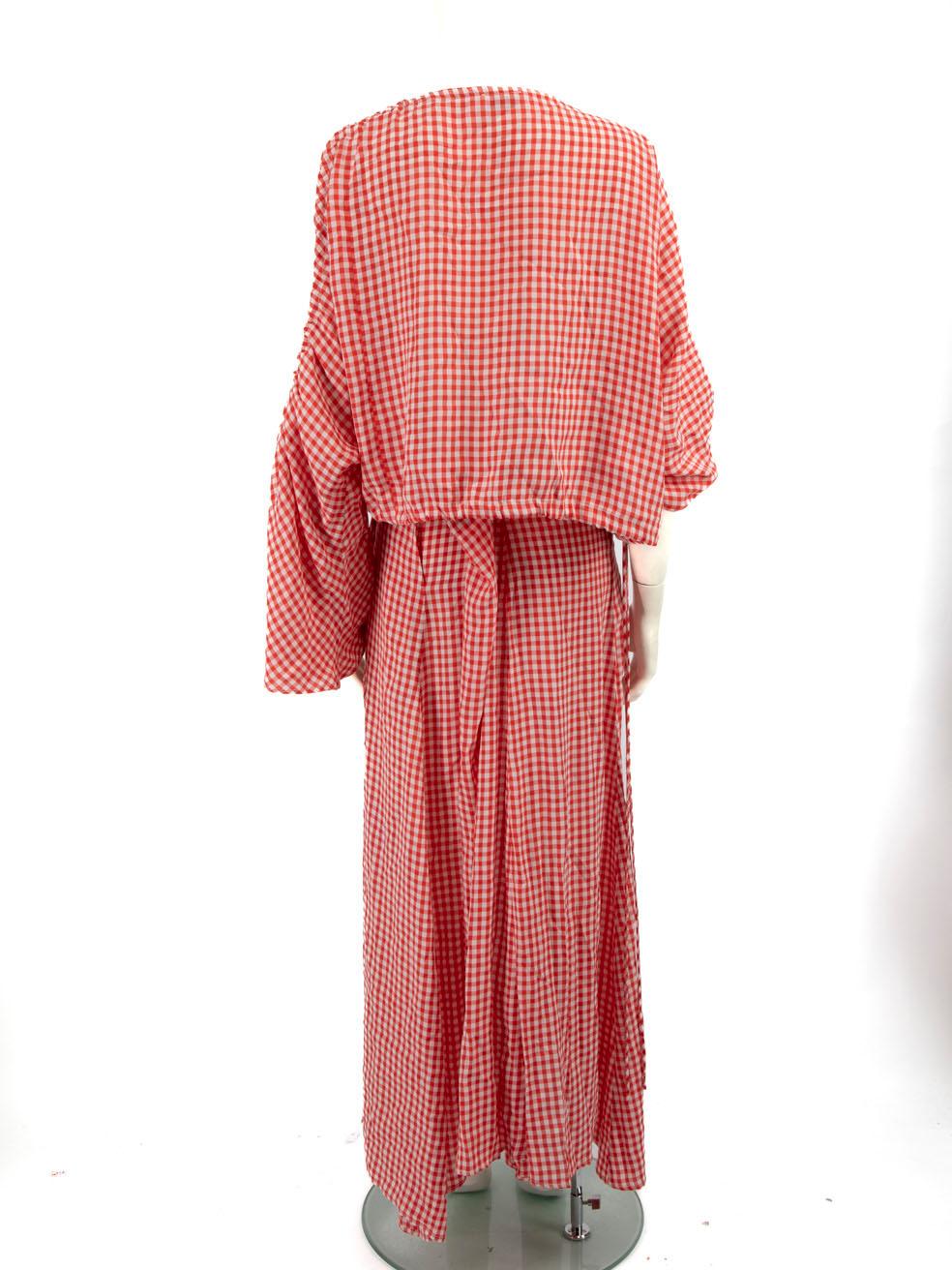 Scanlan & Theodore Red Top & Skirt Gingham Co-ord Size S In Good Condition In London, GB
