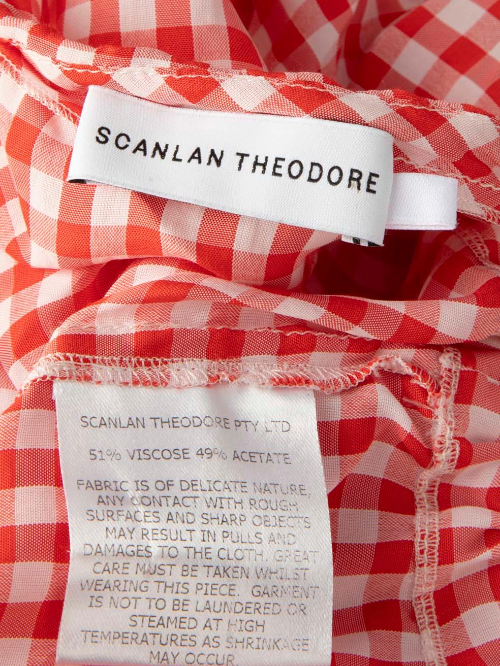 Scanlan & Theodore Red Top & Skirt Gingham Co-ord Size S 2