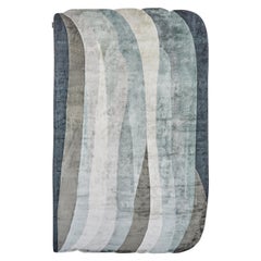 Tappeto grigio Scape, annodato a mano, lana, 40 nodi, Constance Guisset