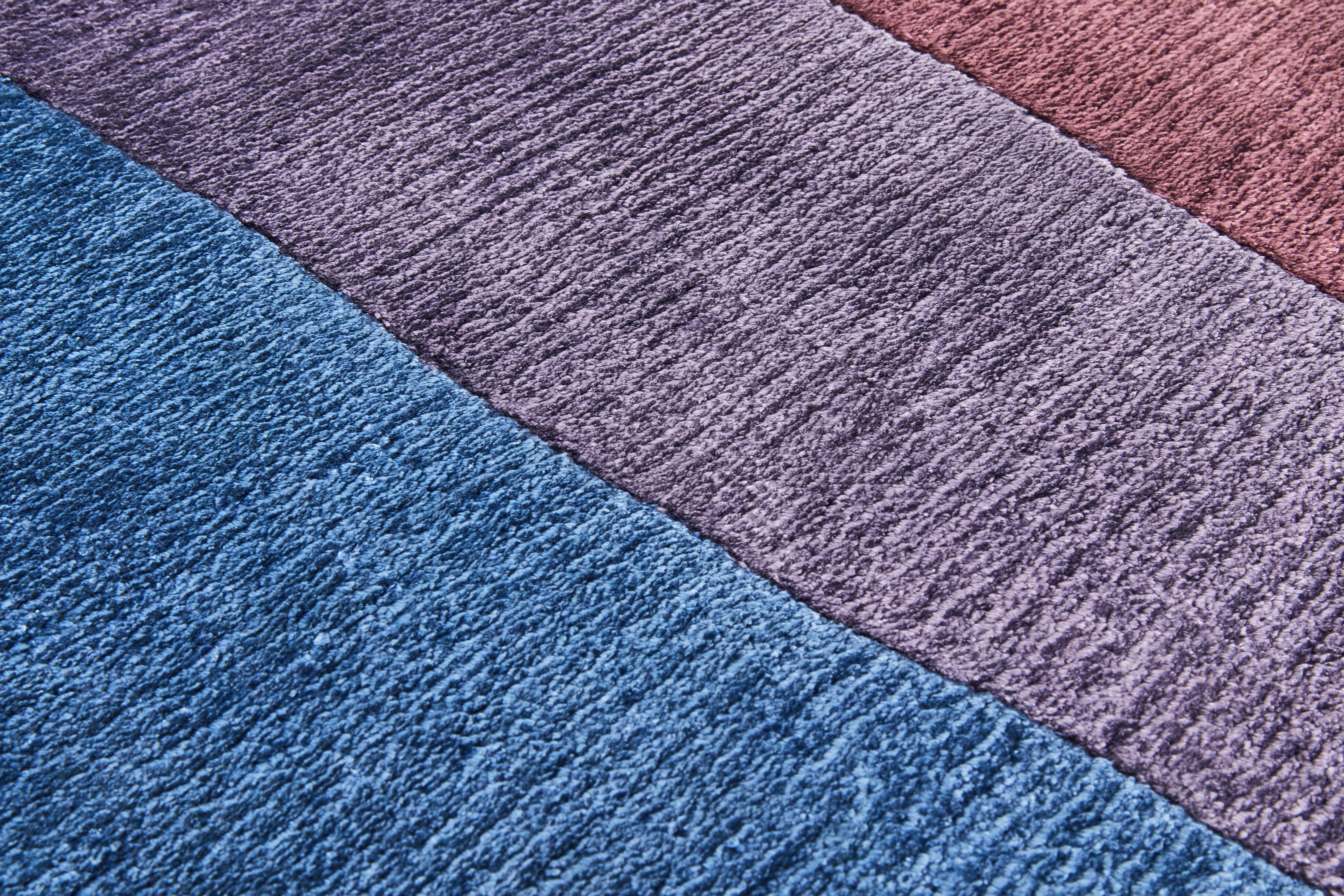 Modern Scape Violet Carpet, Hand Knotted in Wool, 40 Kpi, Constance Guisset For Sale