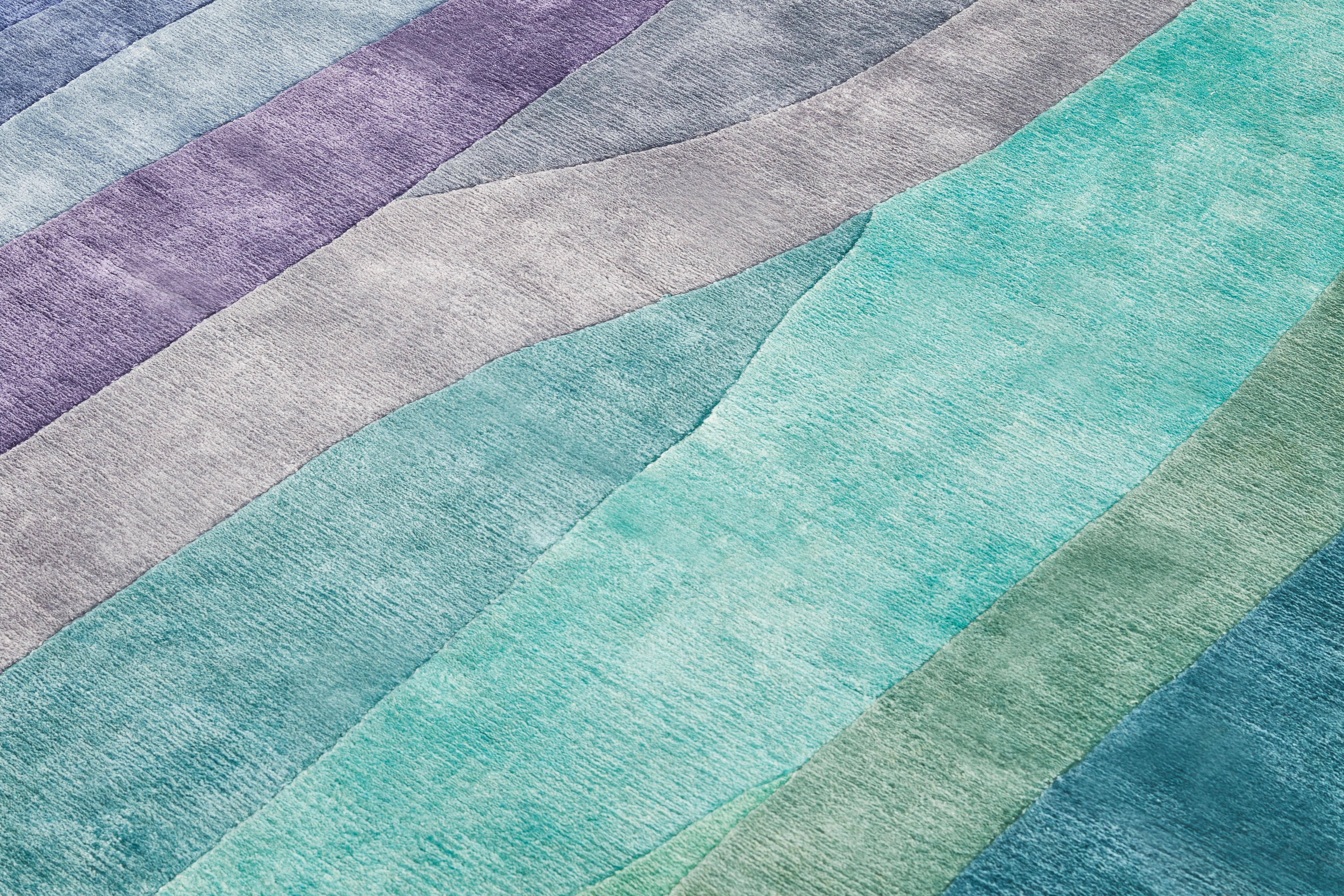Altro Tappeto Scape Violet, Annodato a mano in lana, 40 Kpi, Constance Guisset in vendita