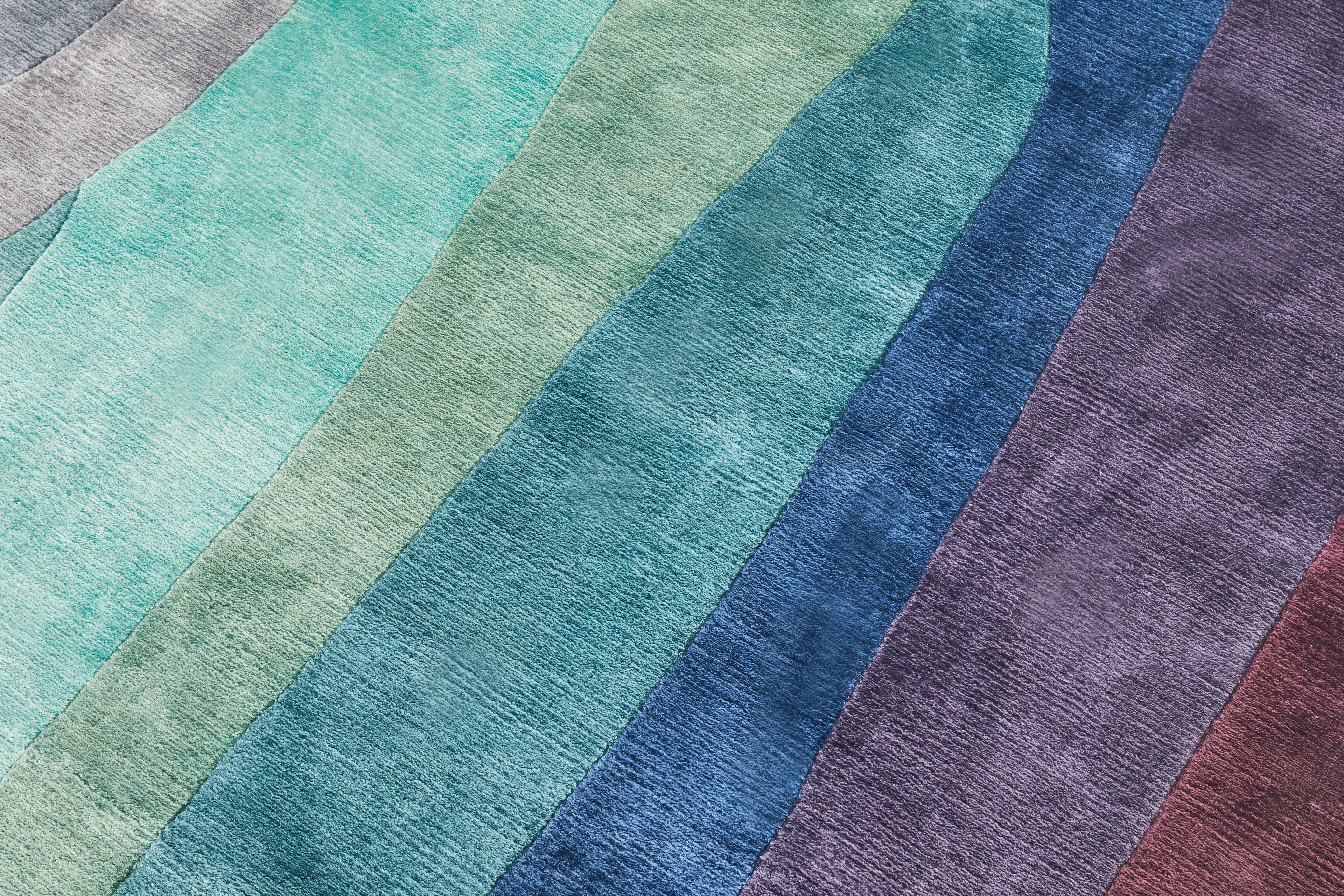 Tappeto Scape Violet, Annodato a mano in lana, 40 Kpi, Constance Guisset in vendita 2