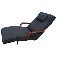 Scapinelli 1960s Brazilian Rosewood Chaise Longue