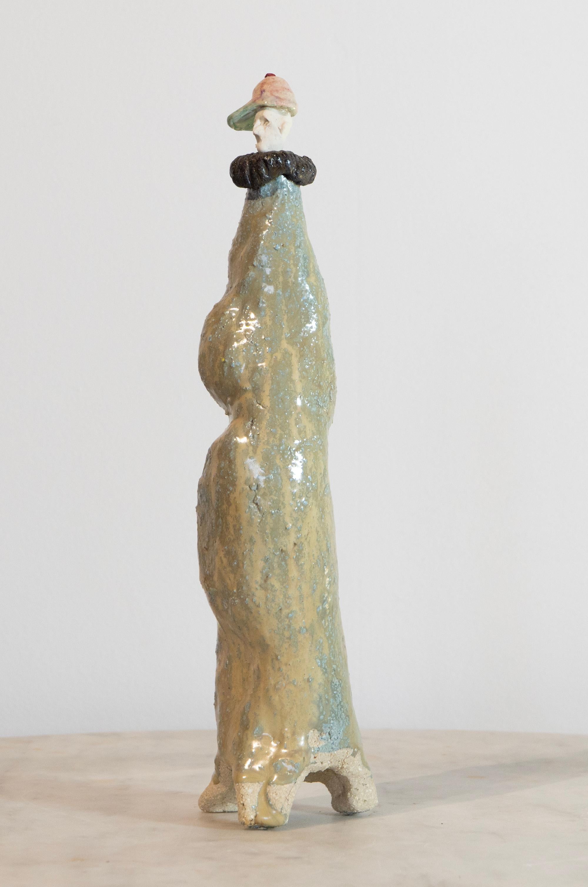 Baseball Cap Extravagant Series High-Fired Glazed Ceramic Figurative Sculpture For Sale 8