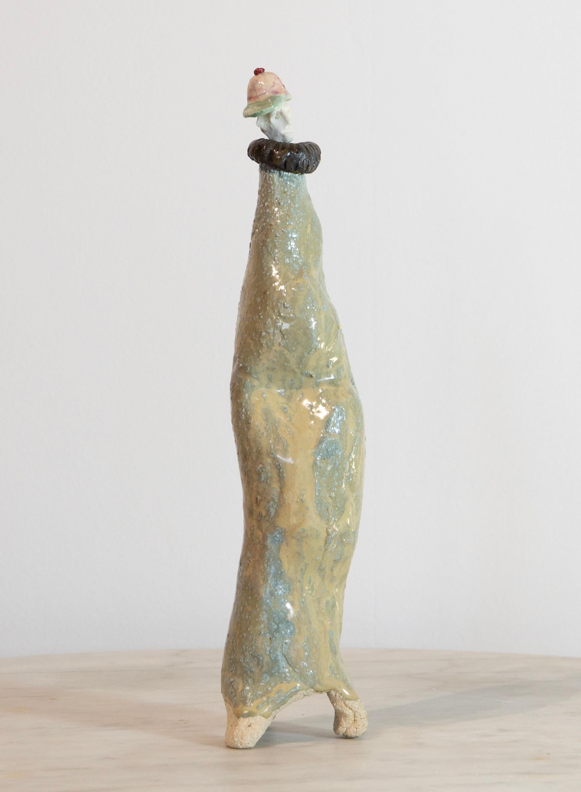 Baseball Cap Extravagant Series High-Fired Glazed Ceramic Figurative Sculpture For Sale 3