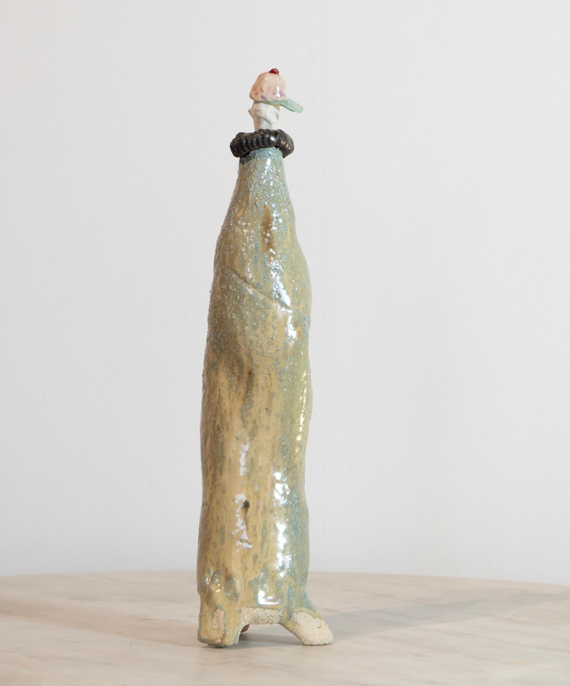 Baseball Cap Extravagant Series High-Fired Glazed Ceramic Figurative Sculpture For Sale 5