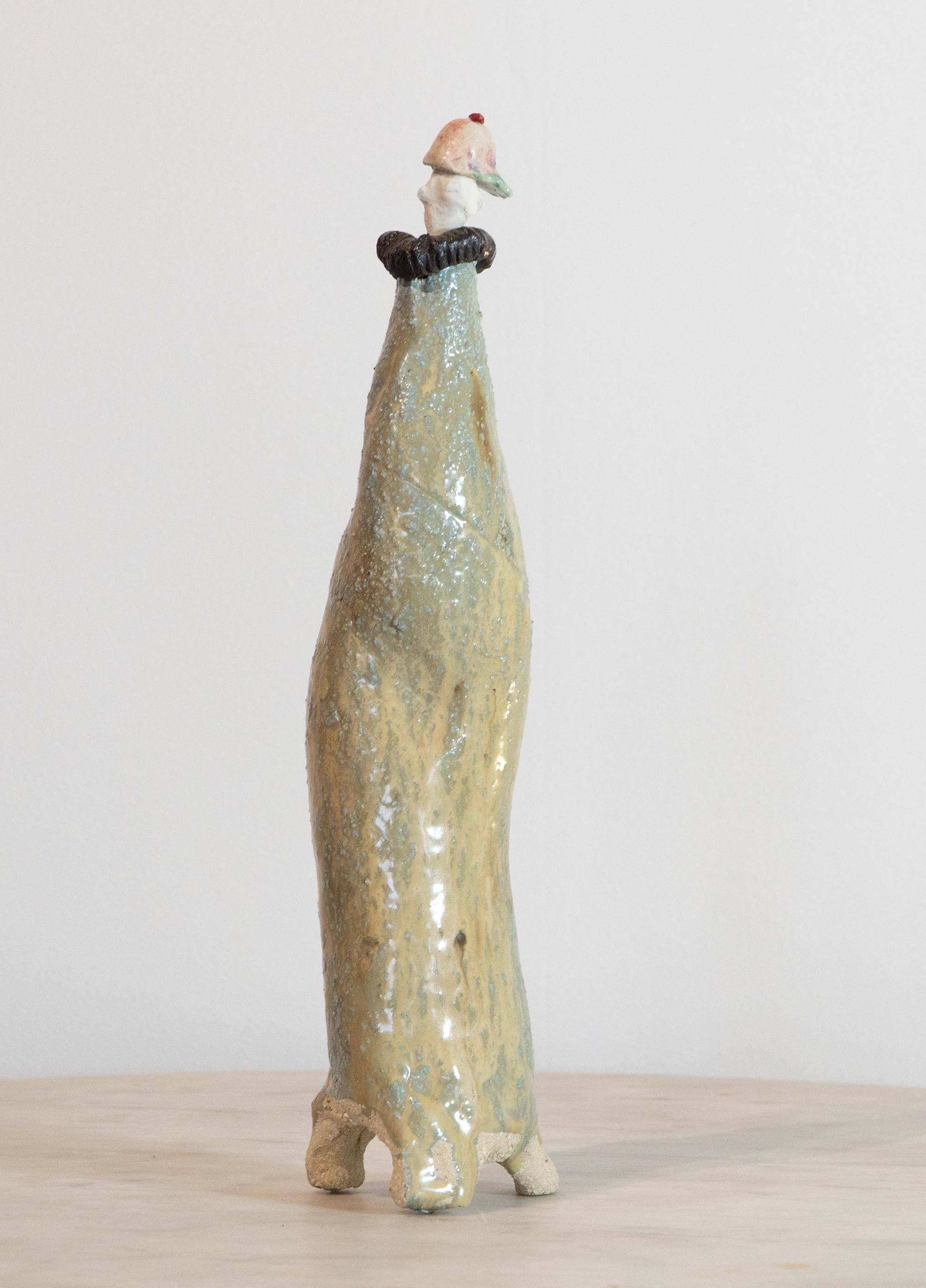 Baseball Cap Extravagant Series High-Fired Glazed Ceramic Figurative Sculpture For Sale 6