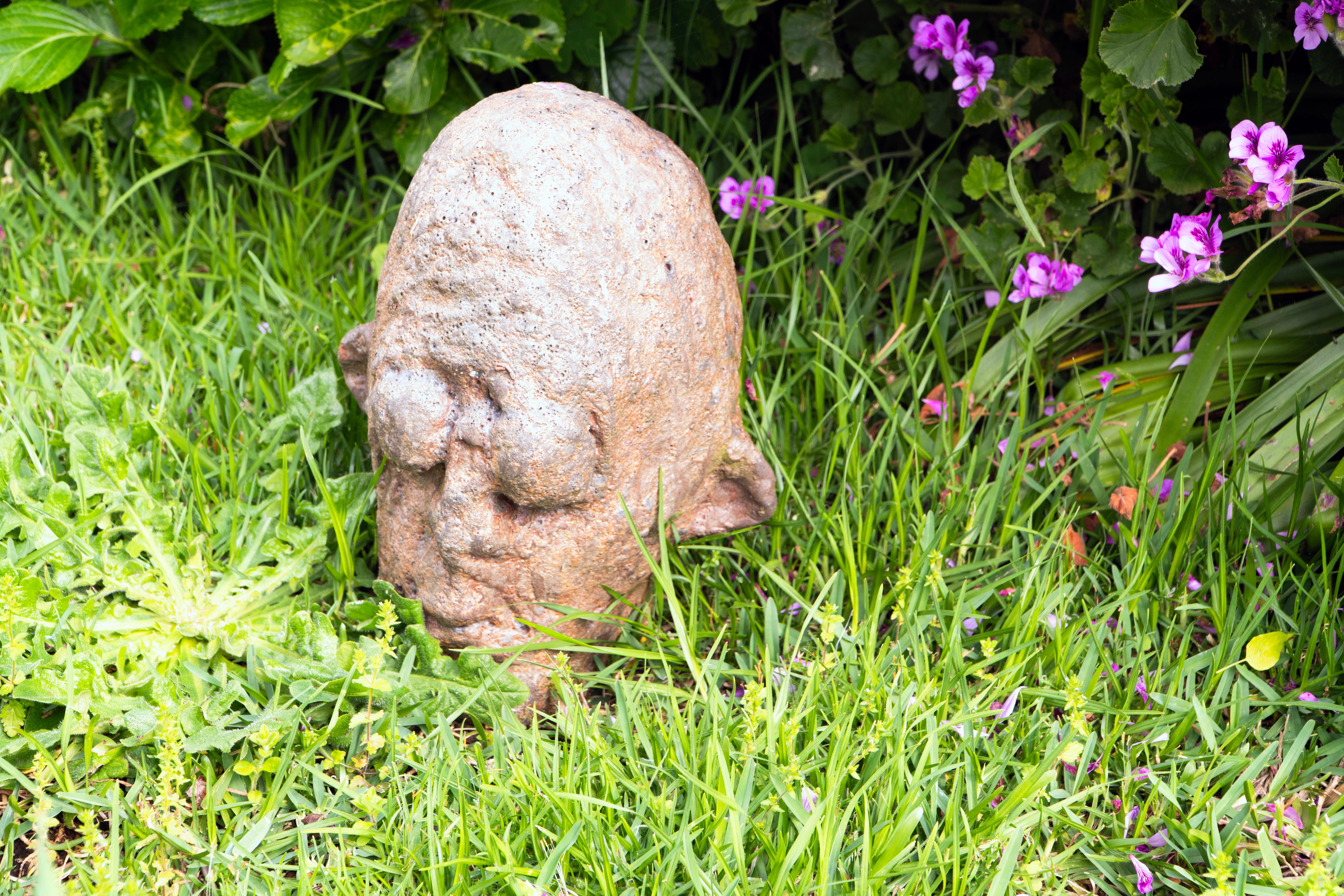 Brutalistischer Expressionist Keramik Kopf Skulptur Testa Nº12 - Feuerfestes Steingut im Angebot 12