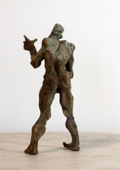 Earthbound Wanderer, 2023, Eine von sieben Lost-Wax-Bronzeskulpturen, Expressionismus