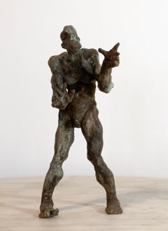 Earthbound Wanderer, 2023, Eine von sieben Lost-Wax-Bronzeskulpturen, Expressionismus