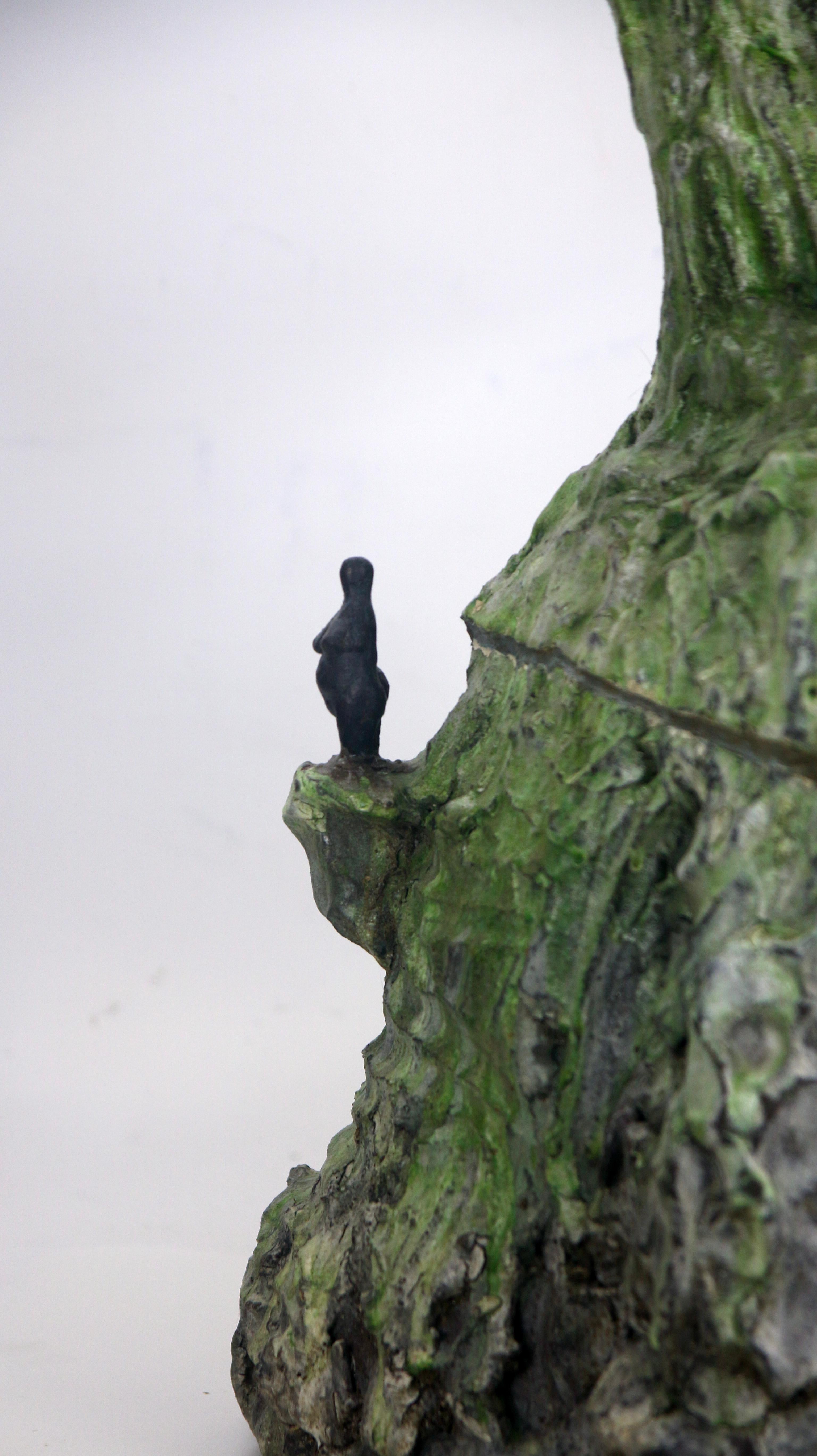 Sculpture de buste en céramique et en bronze de style expressionniste avec surface fragmentée en vente 13