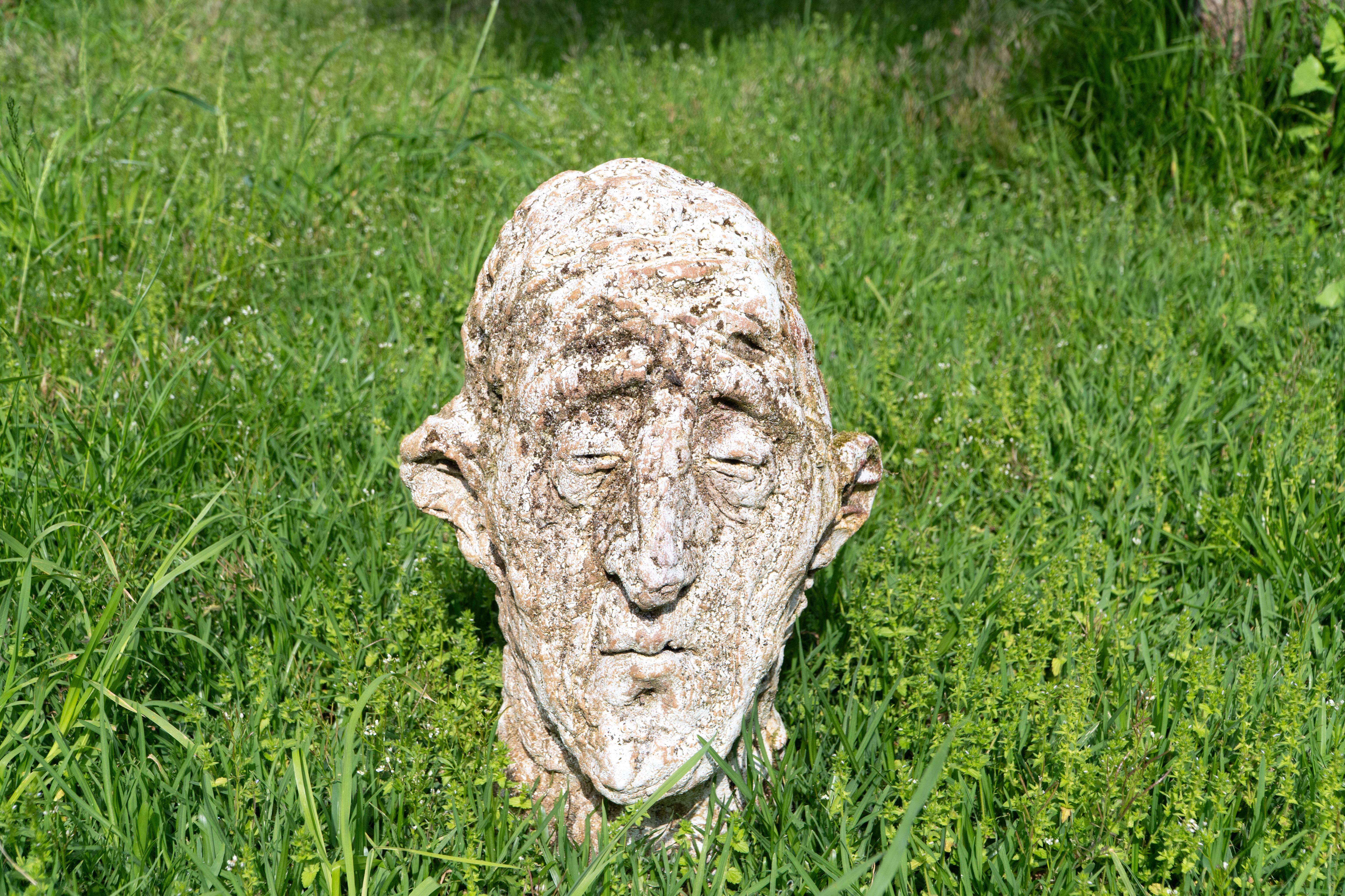 Expresionist Nephilin-Mangan glasierte Keramik Kopf. Hochtemperatur-Lehm-Büste im Angebot 9