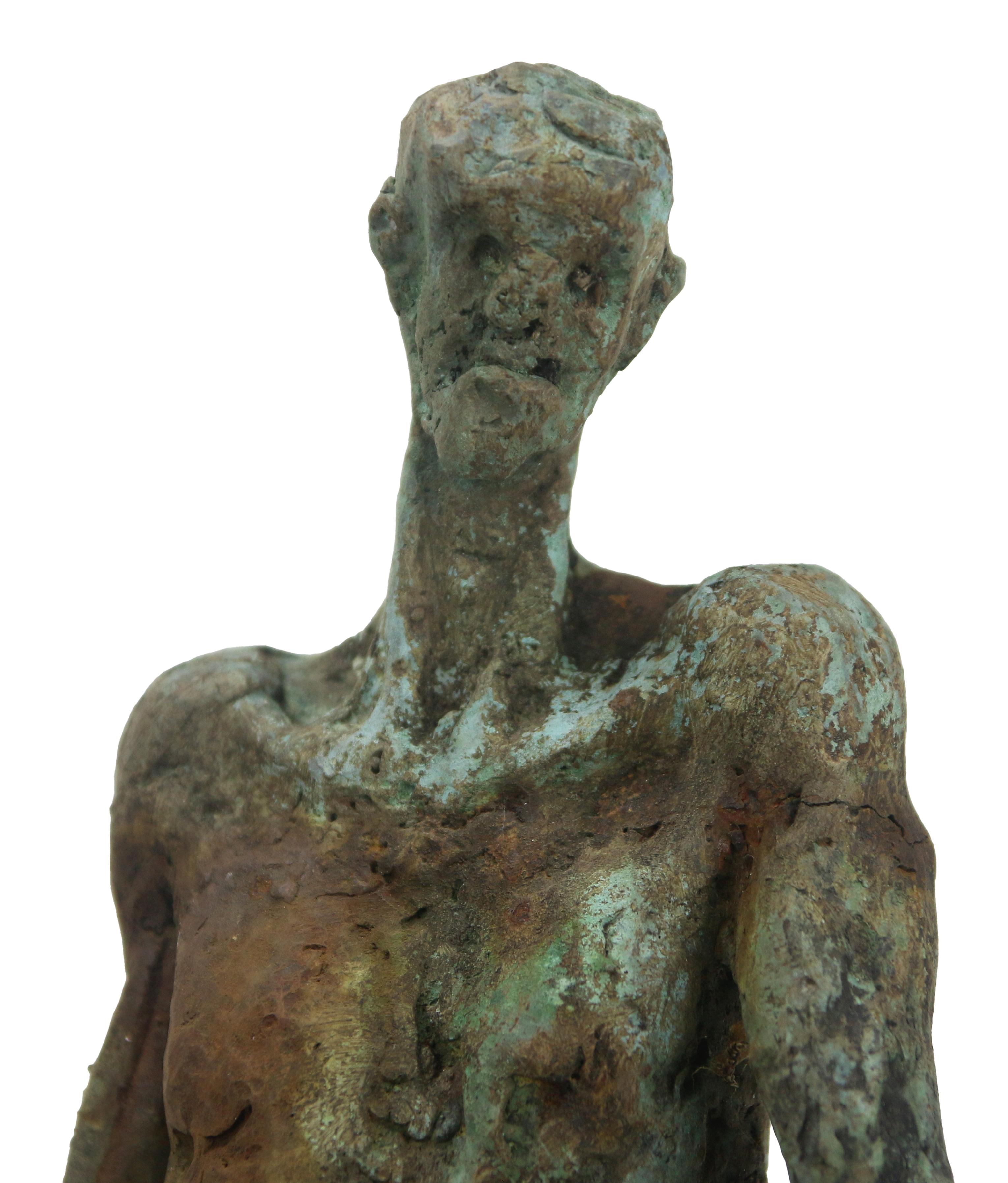 Expressionist Heavy Bronze Sculpture in Lost Wax Casting Containing the Rage For Sale 1