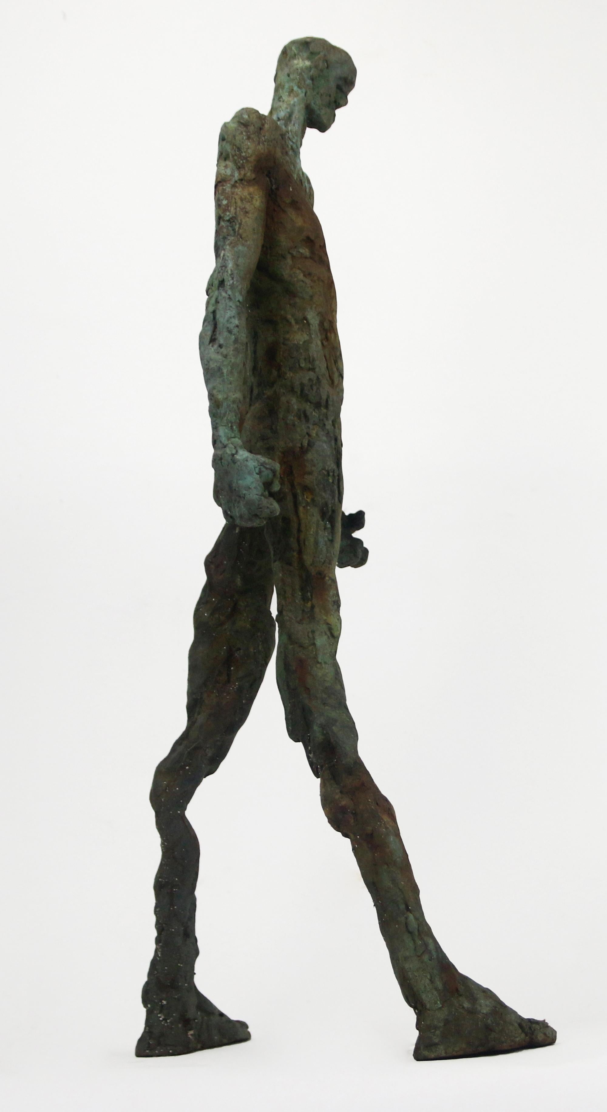 Expressionist Heavy Bronze Sculpture in Lost Wax Casting Containing the Rage For Sale 3