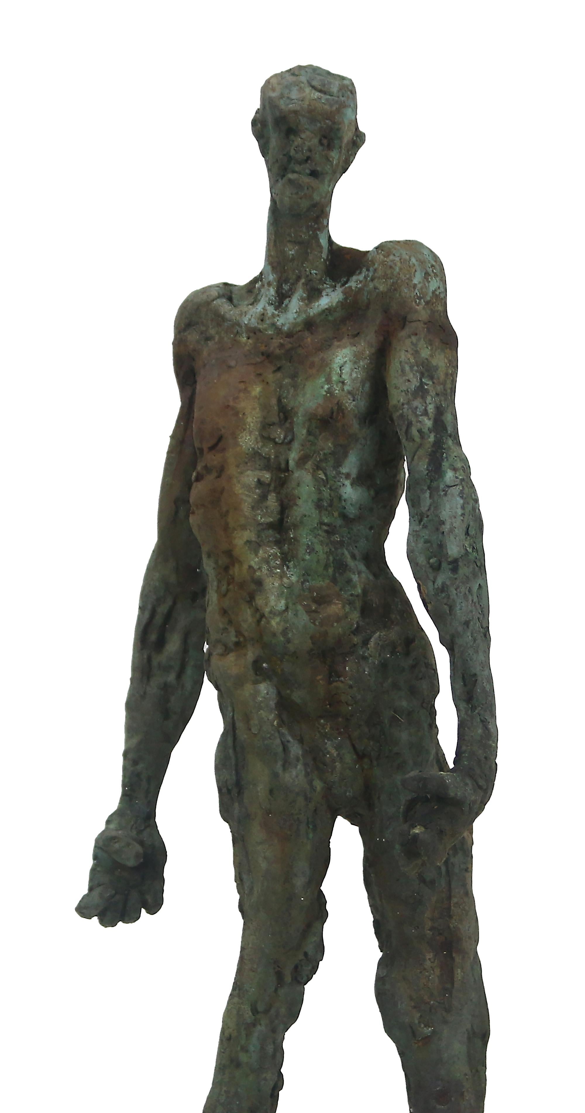 Expressionist Heavy Bronze Sculpture in Lost Wax Casting Containing the Rage For Sale 4
