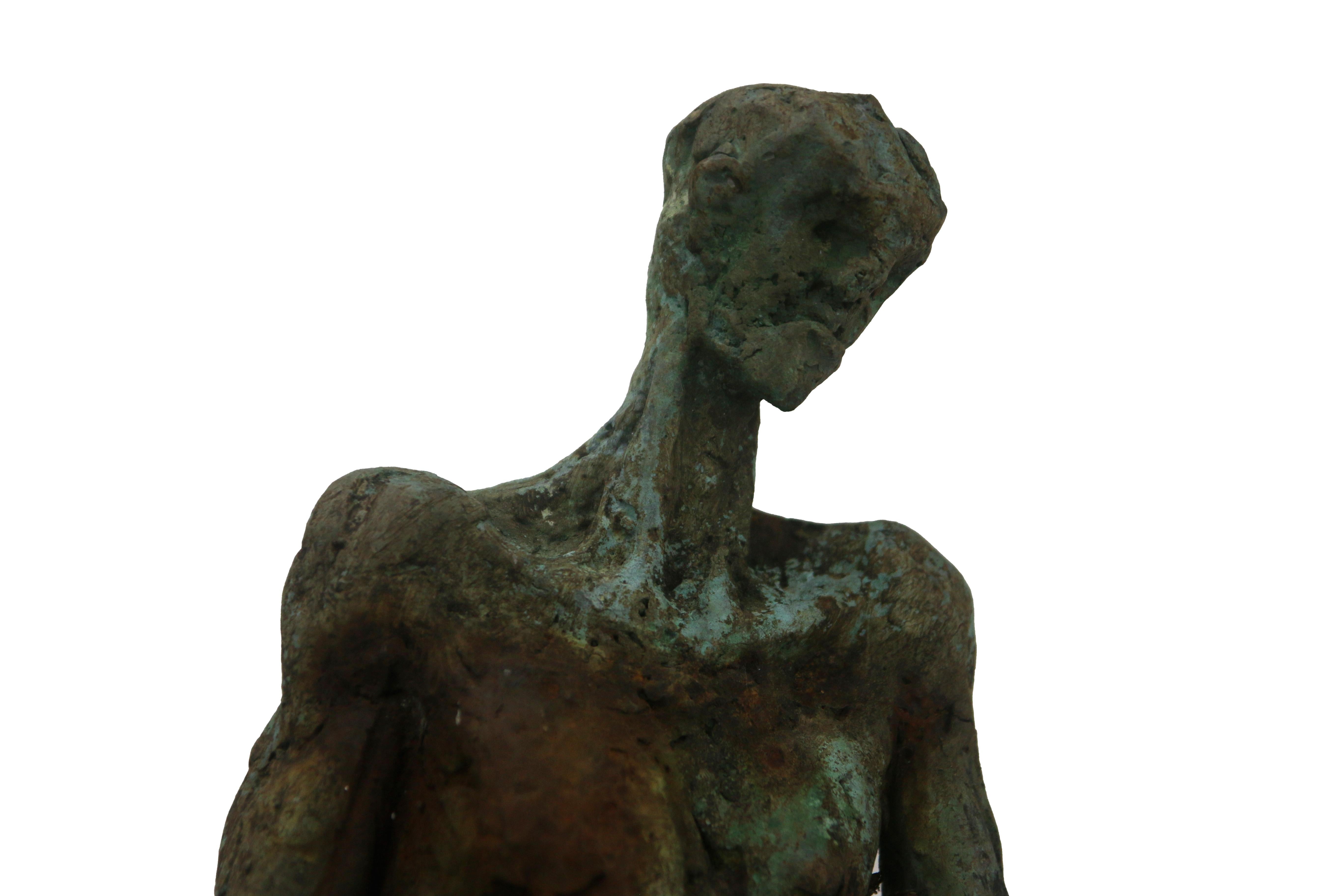 Expressionist Heavy Bronze Sculpture in Lost Wax Casting Containing the Rage For Sale 6