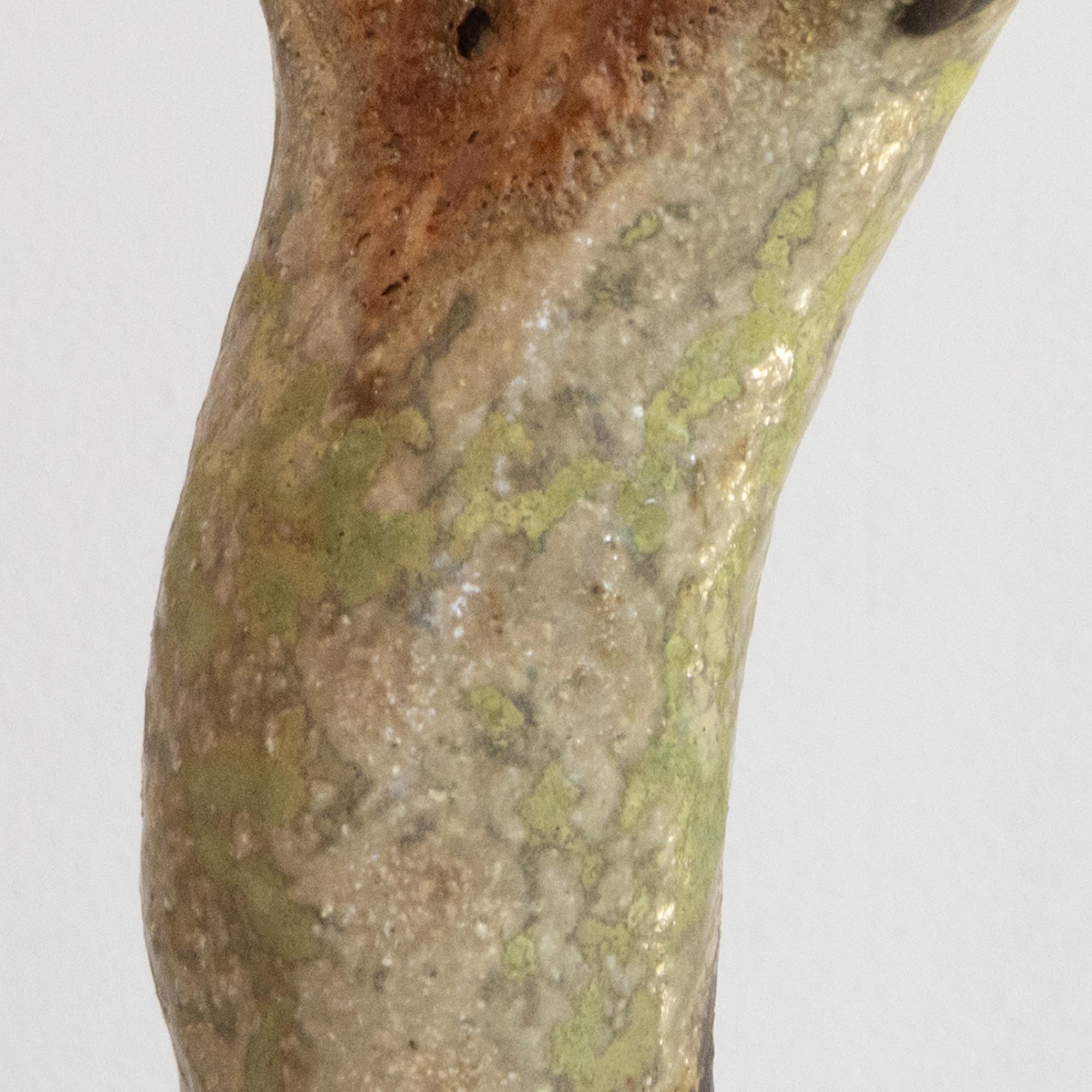 High-Fired Glazed Ceramic Figurative Sculpture Spiral Hat Extravagant For Sale 10