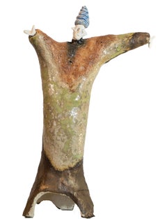 Scultura figurativa in ceramica smaltata ad alta cottura Cappello a spirale Stravagante