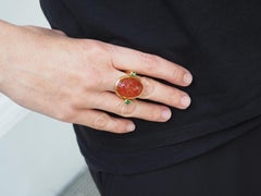 Scarab 45.7 Carat Mandarin Garnet Ring