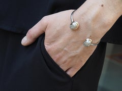 Scarab Bangle 18 Carat White and Rose Gold with Diamonds