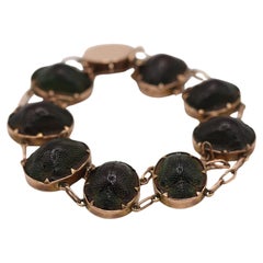 Antique Scarab Bracelet Egyptian Revival Gold, 1900