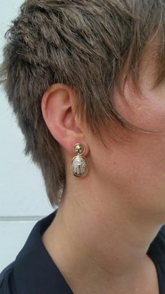 Scarab Earrings with Diamonds