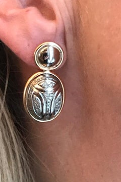 Scarab Earrings with Diamonds