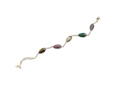 Scarab Multi-Color Gold Bracelet of Diamonds Sapphires Amethyst and Tsavorites