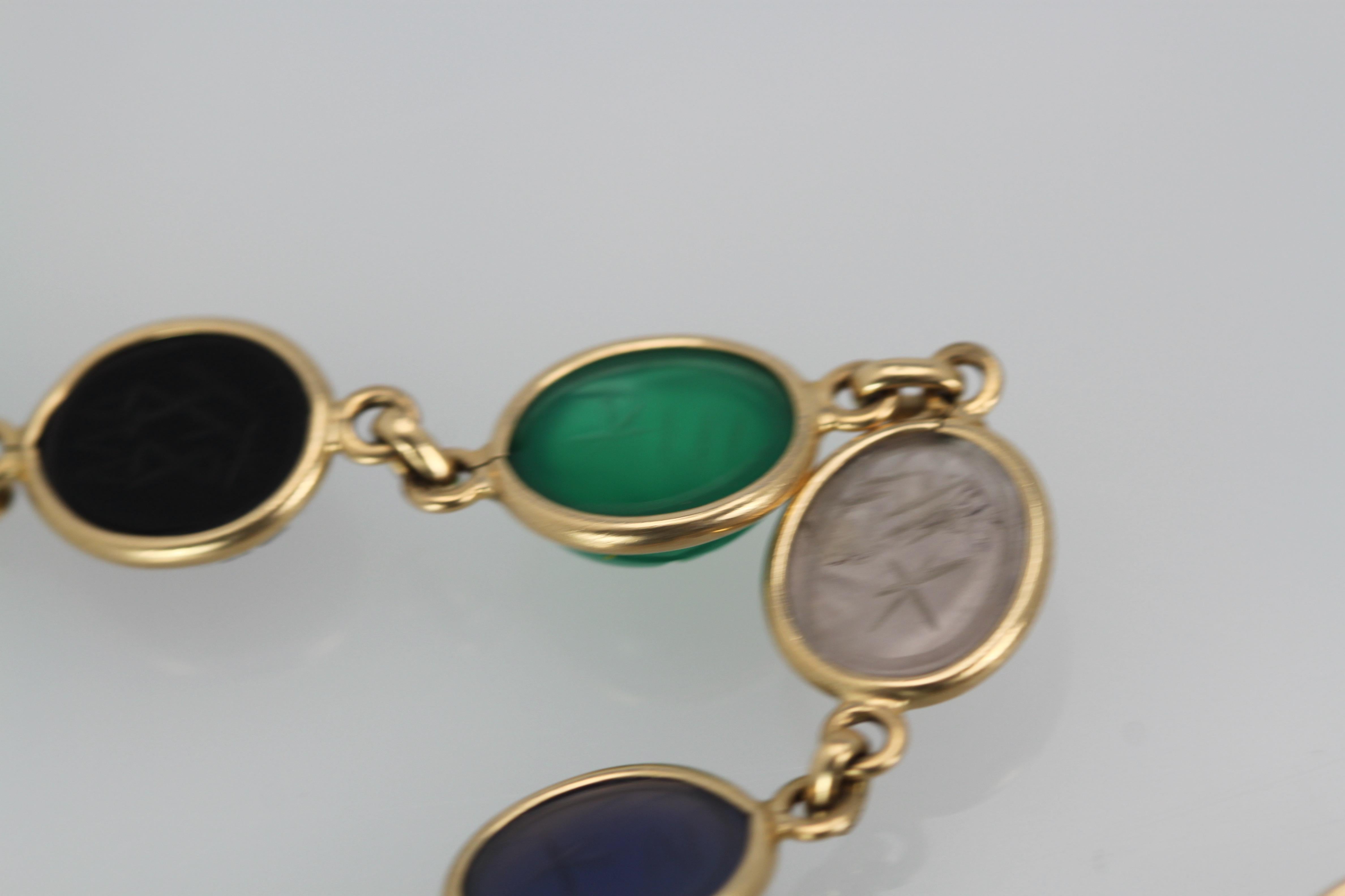 Scarab Multi Stone Necklace Plus Two Matching Bracelets 2