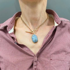 Scarab Necklace Vintage 14k Gold Watch Chain