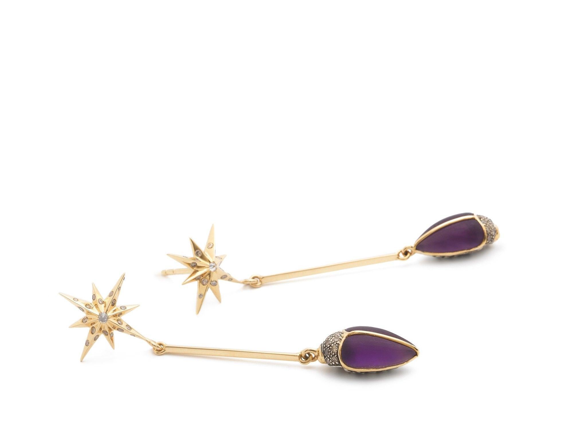 Scarab Star Earrings In New Condition For Sale In Amsterdam, NL