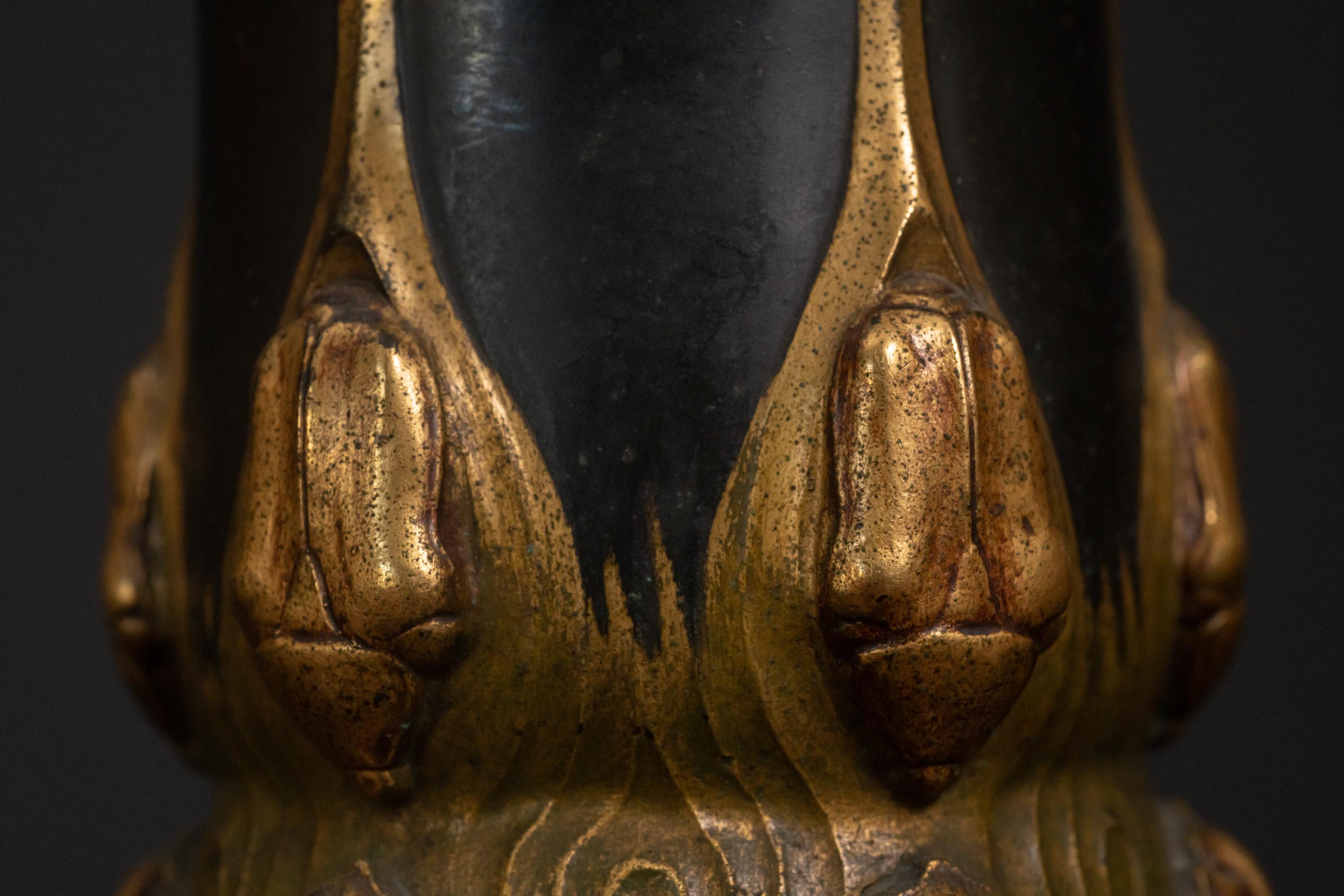 Bronze Art Nouveau Scarab Vase by Christofle In Good Condition For Sale In Chicago, US