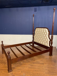 Scarborough House Queen Size Upholstered Mahogany Two Post Bed - Showroom Sample