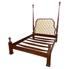 Used Scarborough House Queen Size Upholstered Mahogany Two Post Bed - Showroom Sample