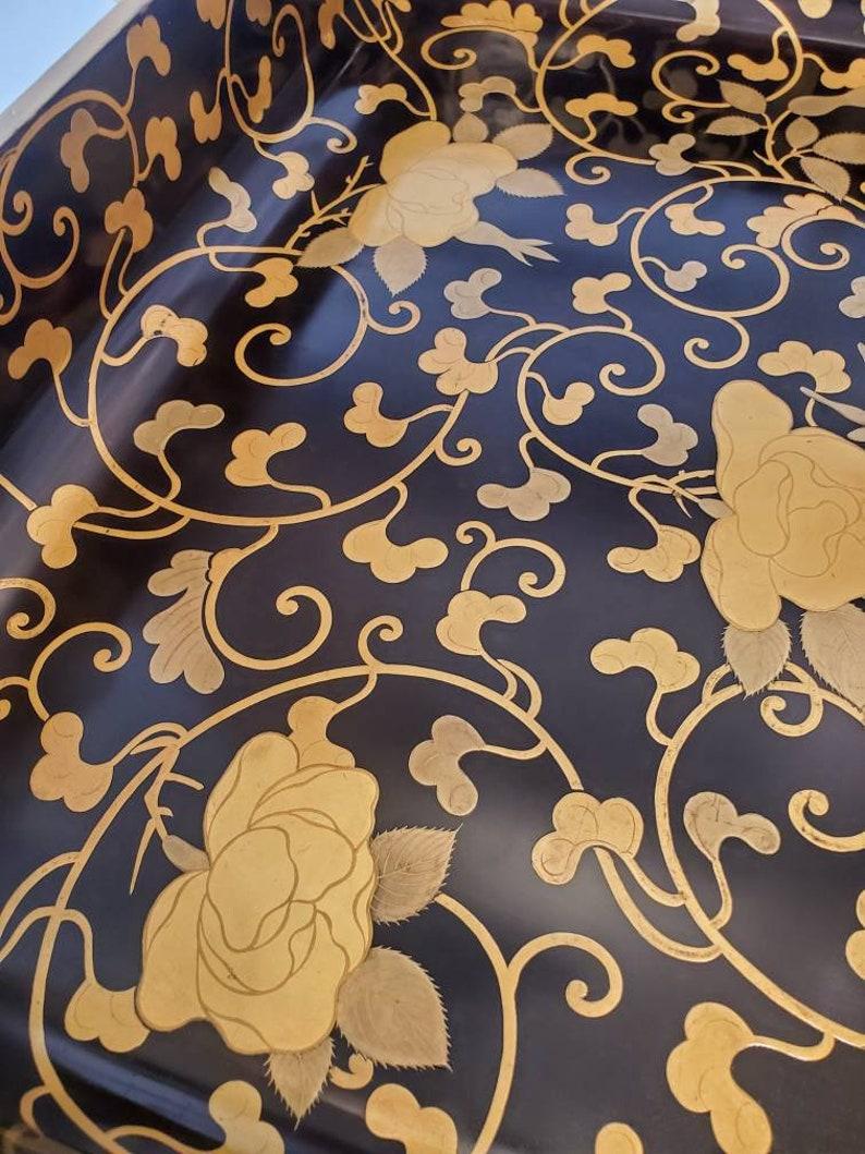 Edo Scarce 17th Century Japanese Lacqueurware Ebonized Tray Table