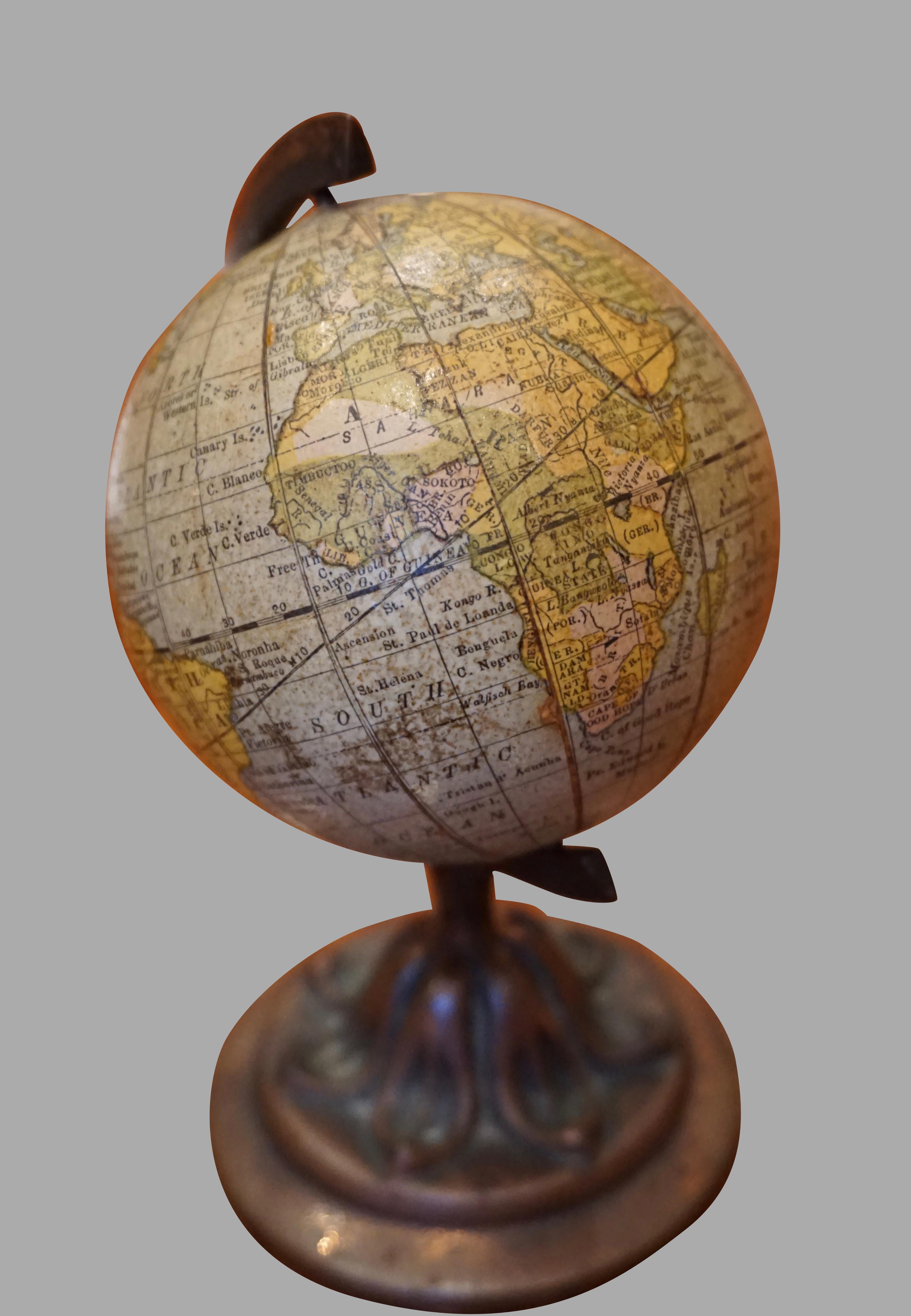 20th Century Scarce Terrestrial Globe on Stand by Rand McNally