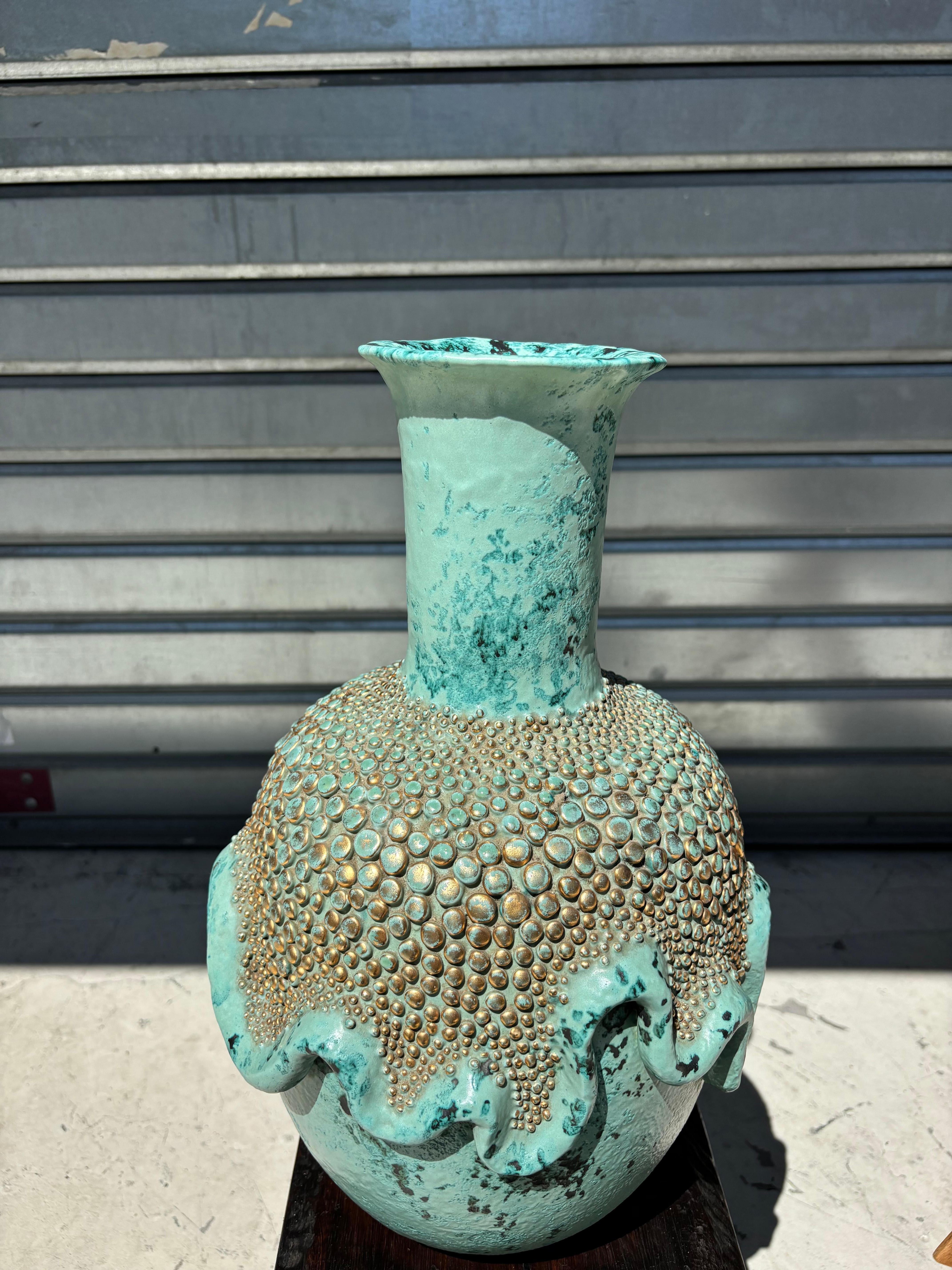 Scarce and big vase by Léon Arthur Tuntundjian For Sale 4