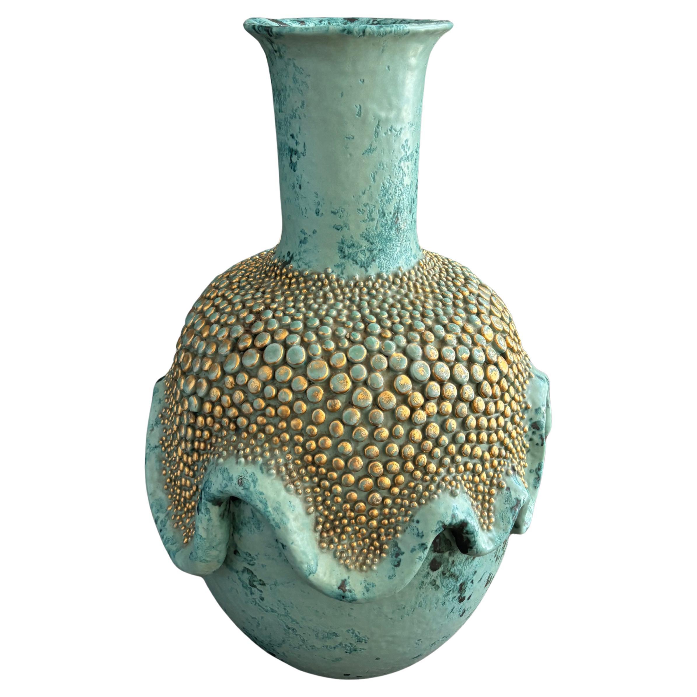 Scarce and big vase by Léon Arthur Tuntundjian For Sale