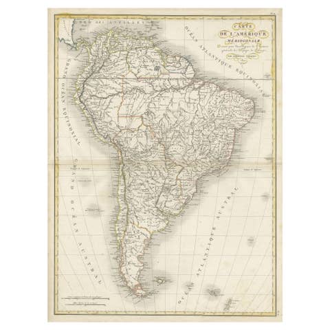 Scarce Antique Map of South America