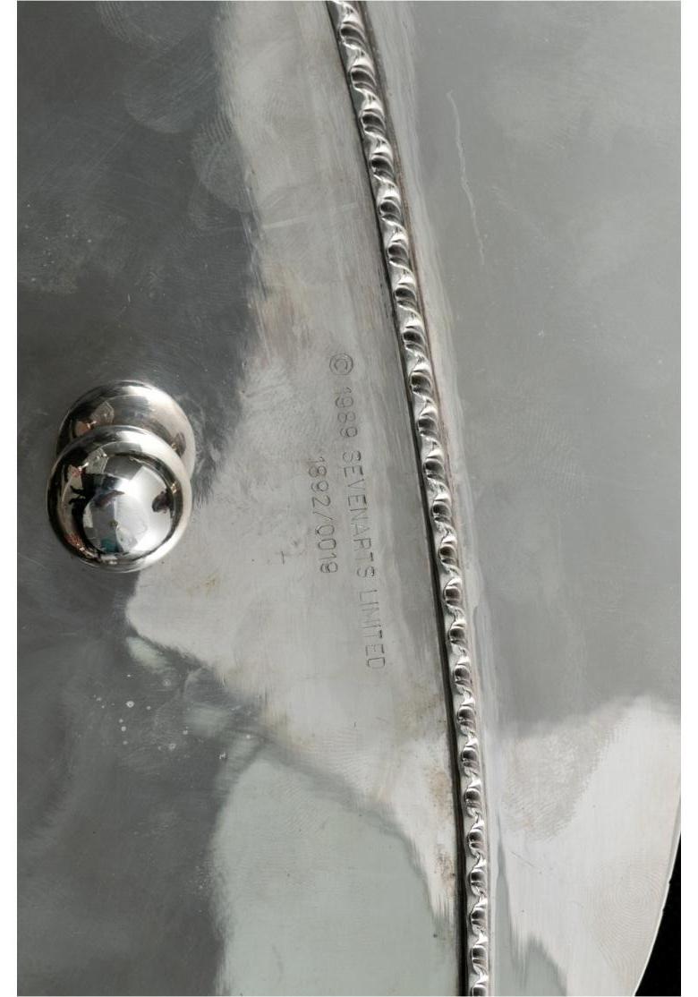 20th Century Scarce Art Deco Style Erte Silverplate Footed Tray For Sale