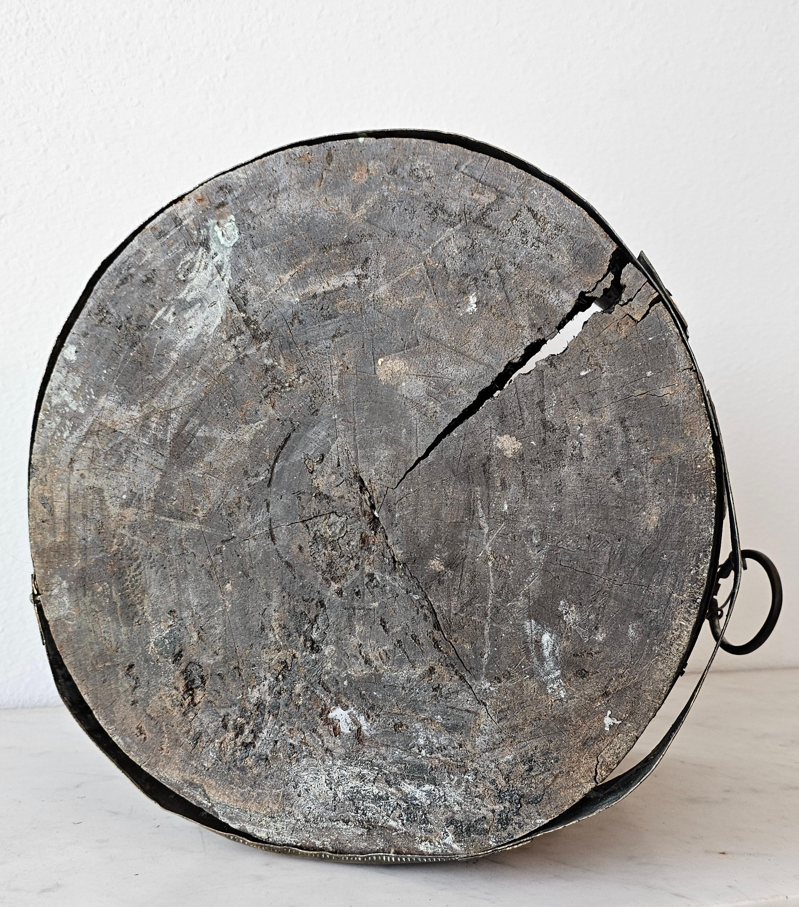 Rare seau à bûches en bois, monté sur laiton, Anglo Indian British Colonial en vente 10