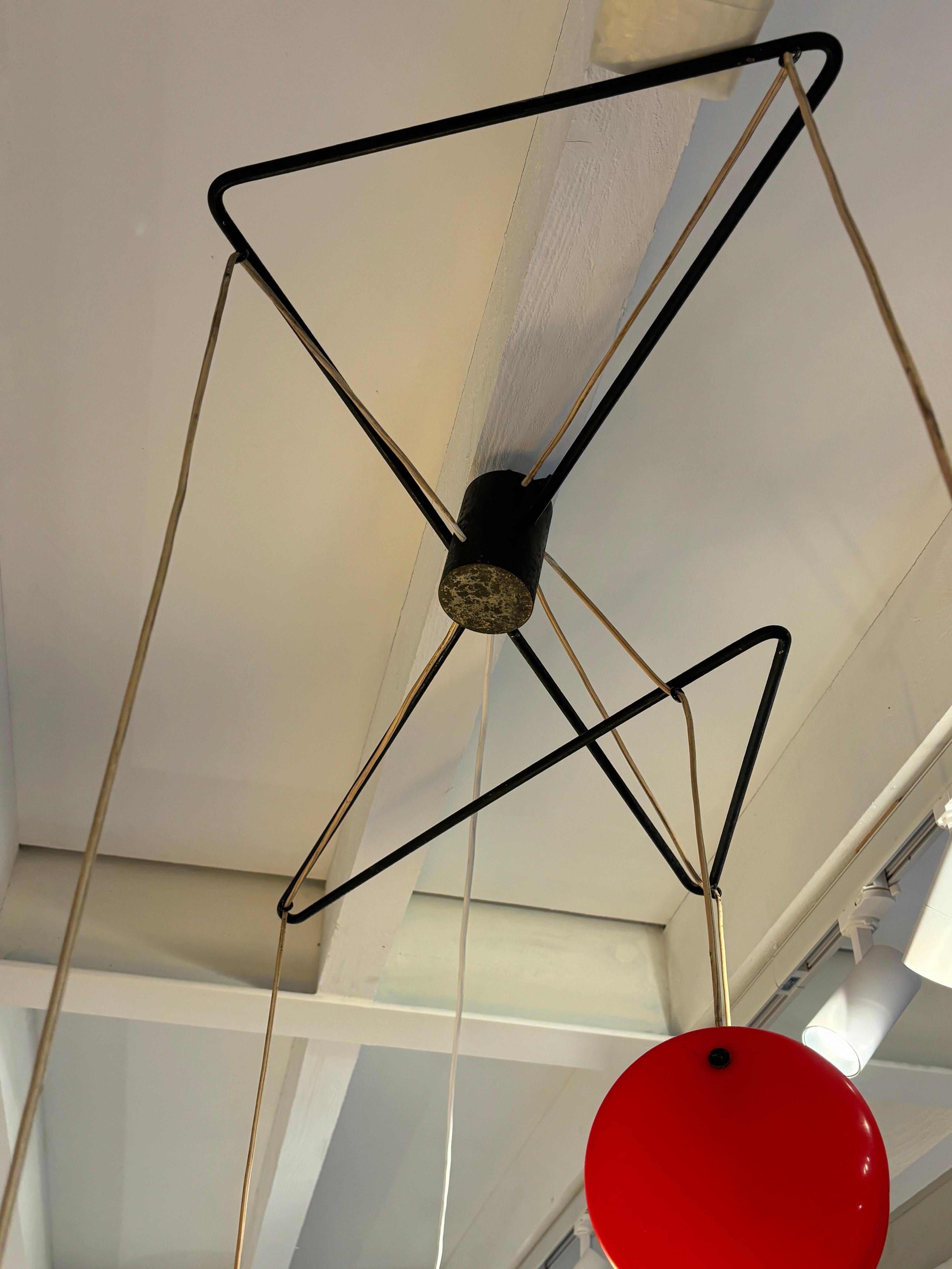 Scarsa lampada da soffitto Jo-Jo o 2072 di Gino Sarfatti In condizioni buone in vendita a SAINT-OUEN-SUR-SEINE, FR